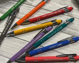 Sarcastic & Snarky Pens (Select Your Own), Funny Pens, Funny Gift, Co-worker Gift