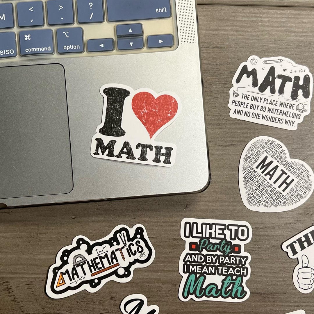 Funny Math Stickers, Laptop Decals, Water Bottle Stickers - Etsy