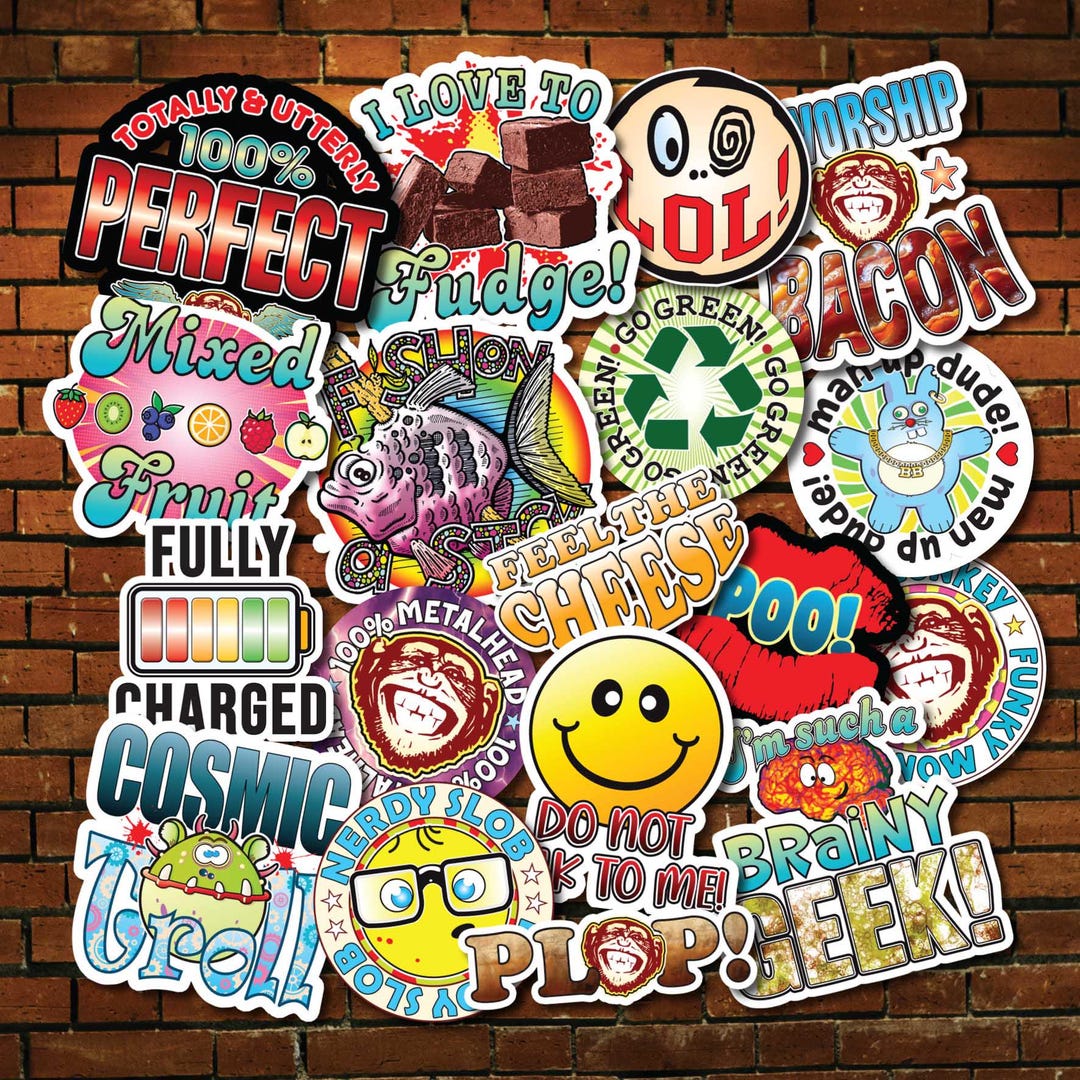 Funny Meme Vinyl Sticker Set 3 / Funky Original Artwork / Waterproof ...