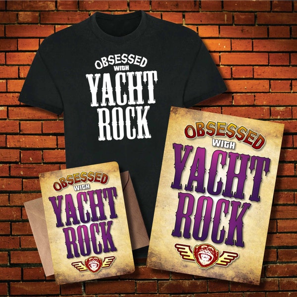 Yacht Rock Cotton T-Shirt + Birthday Card / Greetings Card + Art Print / Music Poster