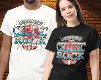 Celtic Rock / Unisex Cotton T-Shirt / Fun Music Shirt / Novelty Birthday Present / Boyfriend + Girlfriend + Husband + Wife Party Gift