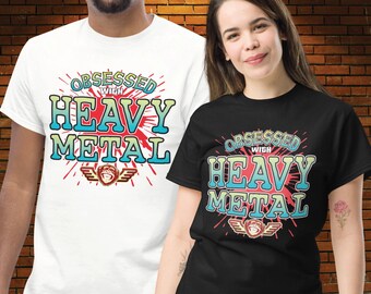 Heavy Metal / Unisex Cotton T-Shirt / Fun Music Shirt / Novelty Birthday Present / Boyfriend + Girlfriend + Husband + Wife Party Gift