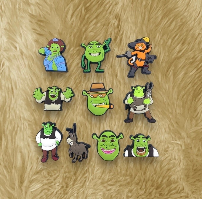 4pcs/set Shoe Charms Decoration Cartoon Shrek Ears for Crocs