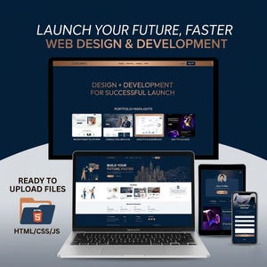 Custom Hand Coded Website Design, Responsive HTML CSS Bootstrap Landing Page