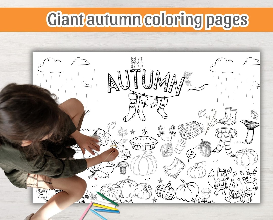 Giant Coloring Pages for Wall Coloring Poster Giant Coloring - Etsy