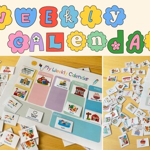 Kids Weekly Planner, Kids Calendar, weekly calendar, Routine Cards & Charts for Kids