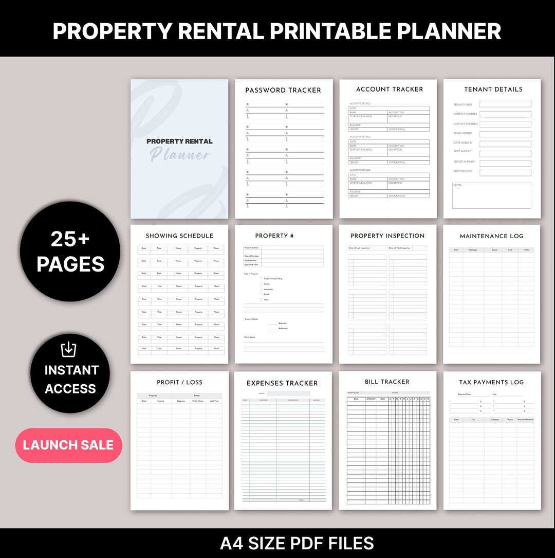 Rental Property Printable Planner rental Property Planner Printable ...