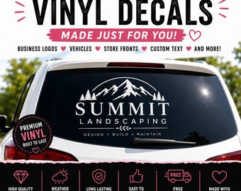 Custom Vinyl Decal, Business Logo Decal, Storefront Window Decal, Custom Car Decal, Vinyl Lettering, Office Door Sign, Truck Logo