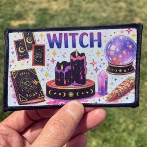 Witch Patch, Witchy Patch, Crystal Ball Patch, Witchcraft Patch, Pagan Patch, Iron On Patch, Sew On Patch
