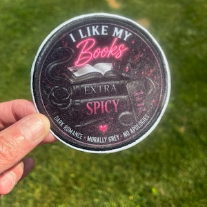 I Like My Books Extra Spicy Patch, Booktok Iron On Patch, Romance Reader Hat Patch