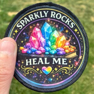 Crystal Patch Iron On Patch Sew On Patch Sparkly Rocks Heal Me Witchy Backpack Patch Crystal Lover Jacket Patch