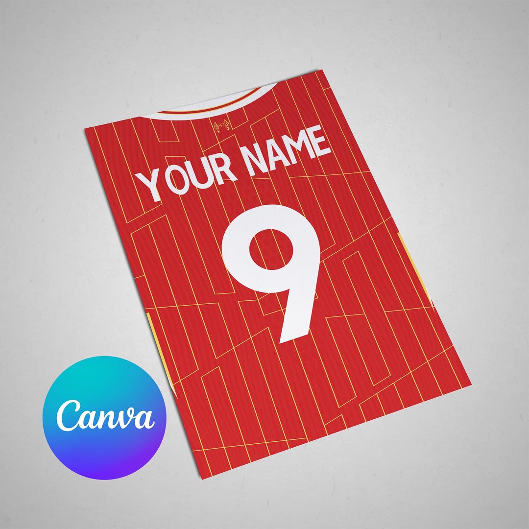 Liverpool FC Home Kit 24/25 – Canva Poster Template (A1) | Personalized ...