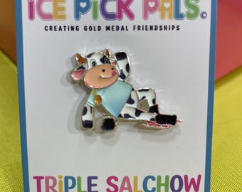 Salchow Jersey Cow Soft Enamel Pin