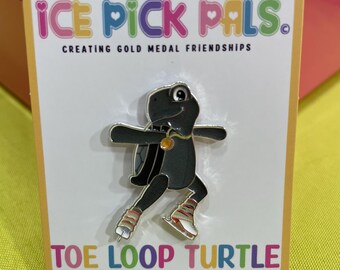 Toe Loop Turtle Enamel Pin