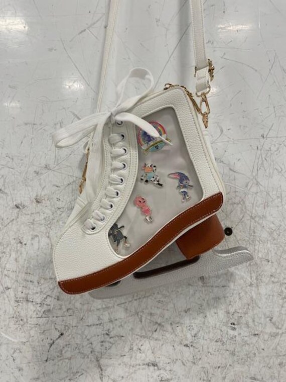 Leather Skate Purse with Pin Display