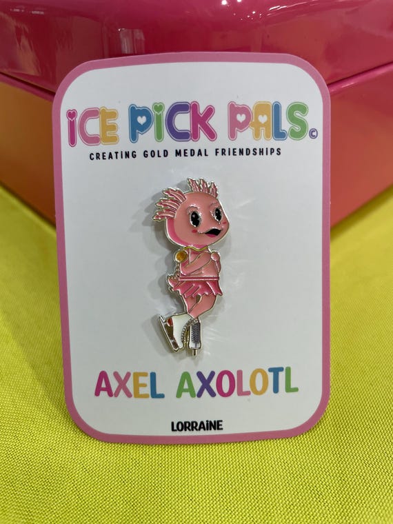 Axel Axolotl Soft Enamel Pin