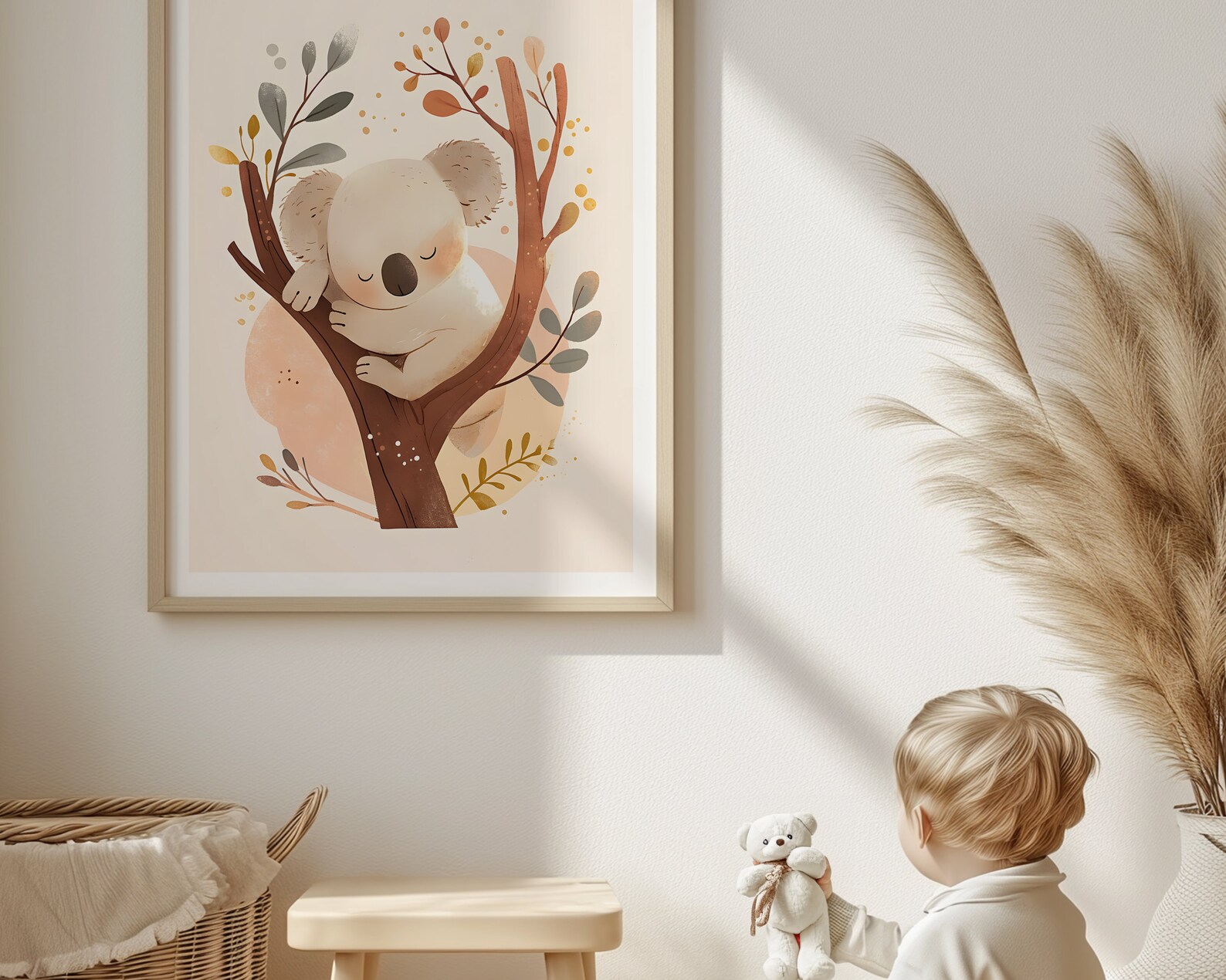 Koala Nursery Wall Art Printable, Animal Baby Poster, Cute Koala Print ...