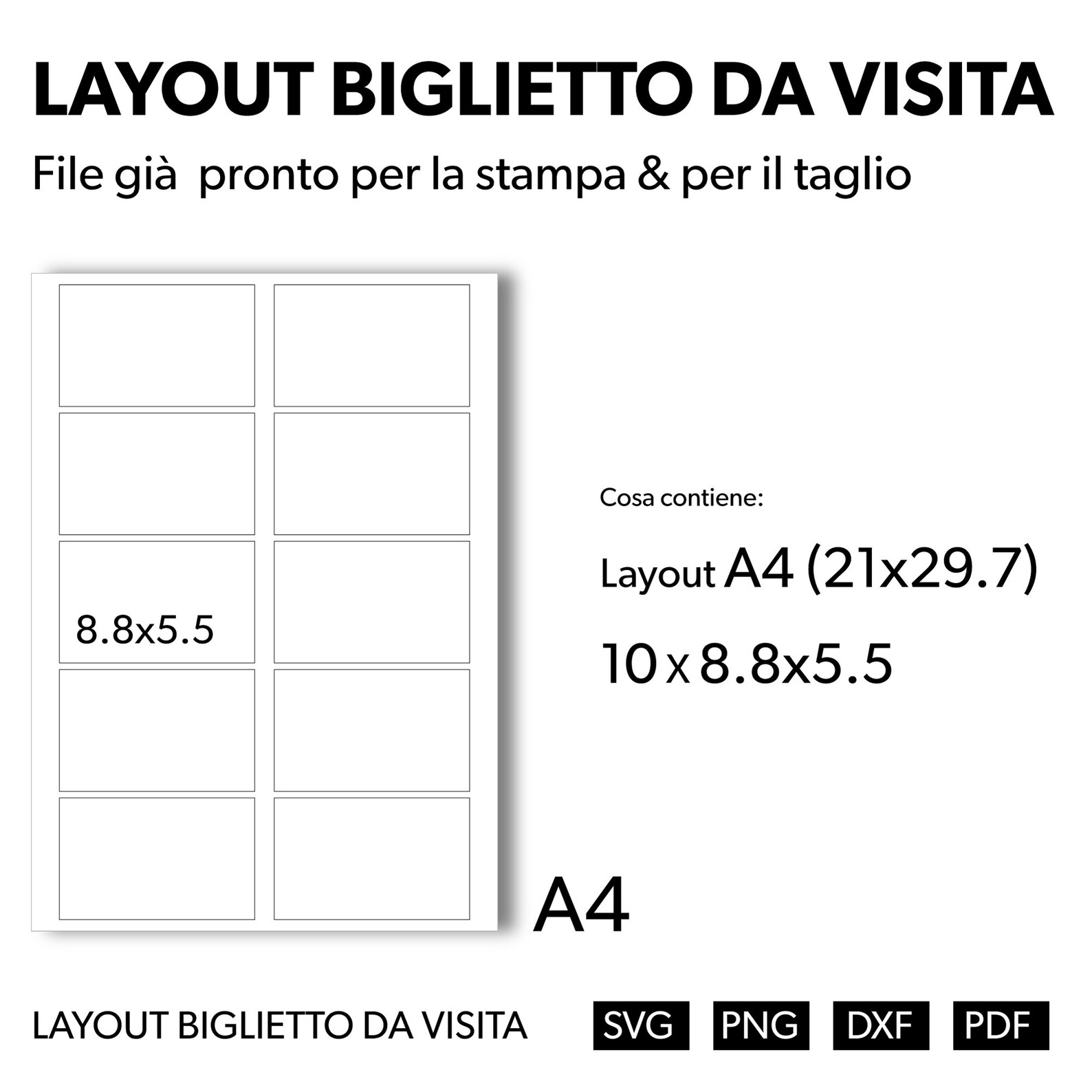 Business Card Template SVG, PDF, Png, Dxf, Blank Template, Blank Label