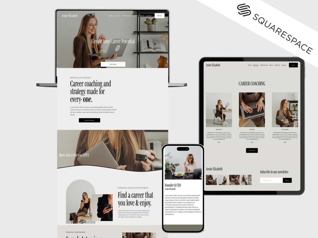Modern Squarespace 7.1 Website Template for Coaches, Artists and ...