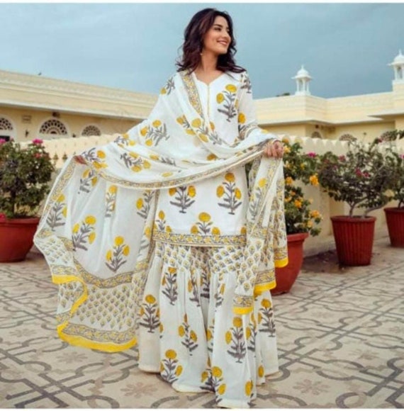 Cotton shop sharara designs
