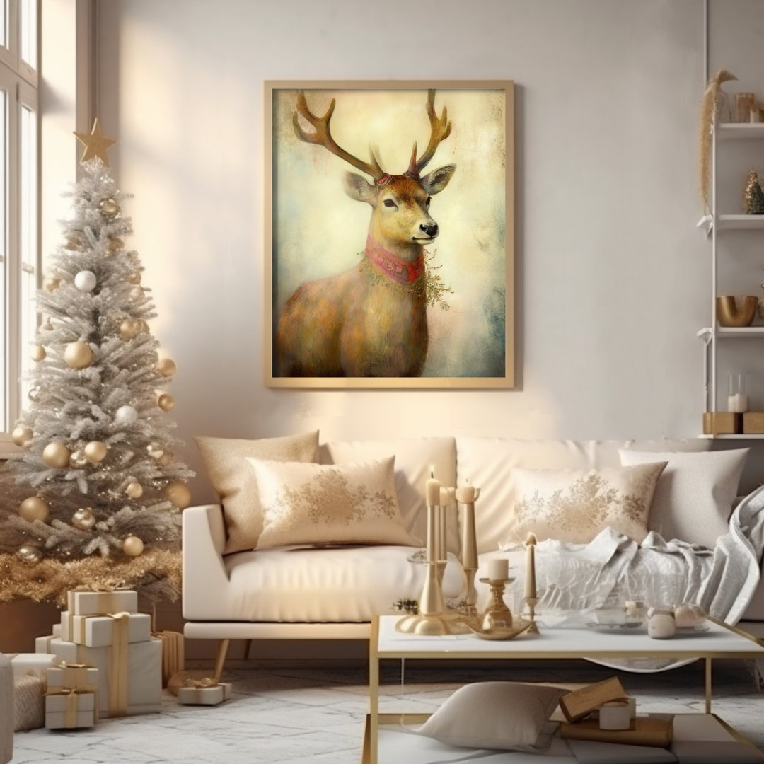 Goldener Rentier-Folienballon (124x80 Cm) – Weihnachtsdeko Für Party & Fest, Reflektierend, Metallisch