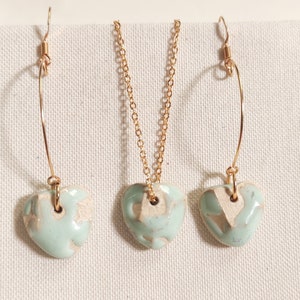 N42B Conjunto de joyas Aqua pendanant