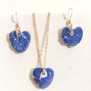 N42B Conjunto de joyas Blue heart set