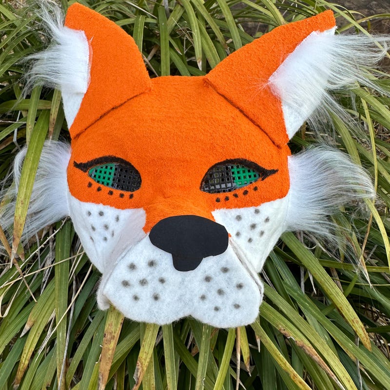 Fox Rherian Mask Red Fox Therian Mask - Etsy