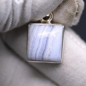 Enlarged Picture Blue Lace Agate Pendant, 925 Silver Pendant, Gemstone Pendant , Women Pendant Jewelry, Gift Pendant Jewelry, Gift For Her