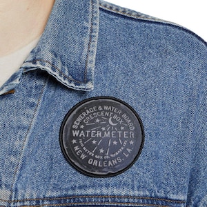 New Orleans Patch Iron-On Patch Water Meter Cover Sew On Patch Denim Patch French Quarter Souvenir Travel Patch Unique NOLA Backpack Patch