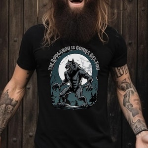 Rougarou Werewolf T-Shirt: Louisiana Legend Tee, Full Moon Design Apparel