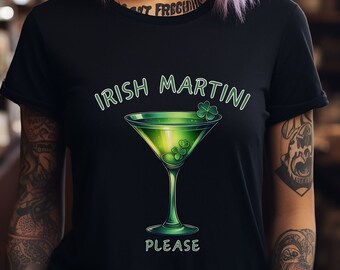 Irish Martini Shirt, St. Patrick's Day Cocktail Party Tee