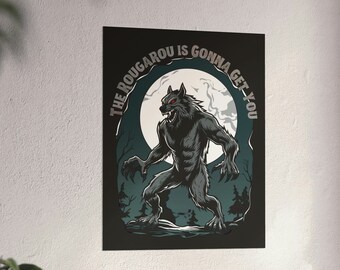 Rougarou Werewolf Poster, Louisiana Folklore Print (14x18)