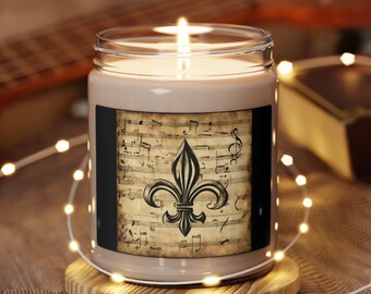 Fleur De Lis Scented Soy Candle: New Orleans French Quarter Decor