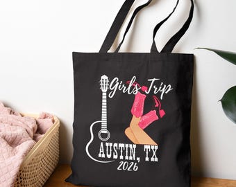 Austin Texas Girls Trip Tote Bag, Bachelorette Party Gift