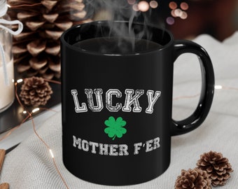 Lucky St. Patrick's Day Mug, Irish Coffee Cup