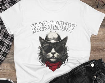 Western Cowboy Cat Shirt, Country Animal Tee