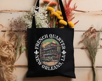New Orleans French Quarter Tote Bag: City Chic NOLA Design