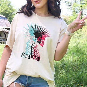 Punk Rock Shirt Spiked Mohawk T-Shirt Skeleton Punk Rocker Gift Shirt Mohawk Hair Style Lover Gift Punk Style Mohawk Spikes Tee Punk Apparel