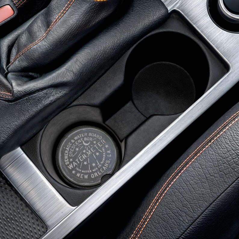 Sous-verres de voiture La Nouvelle-Orléans, Décoration de voiture pour couvercle de compteur d'eau, Dessous de verre en pierre ollaire absorbante, Décoration de véhicule image 6