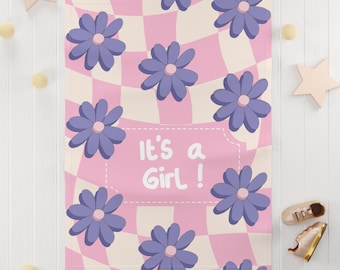 Couverture d'emmaillotage pour bébé fille, cadeau de naissance pour révélation du sexe