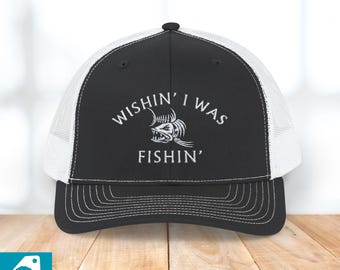 Fishing Hat, Fisherman Hat, Outdoor Adventure Gift for Dad, Fishing Enthusiast, Fish Bones Headwear