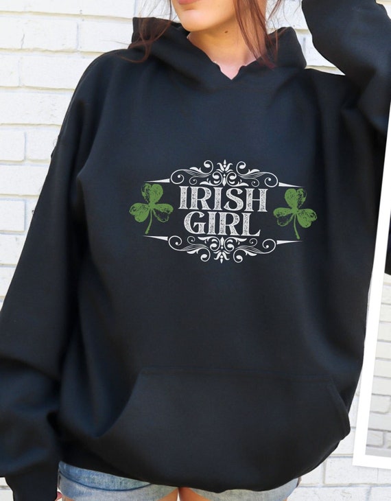Irish Girl Patrick's Day Hoodie: Lucky Shenanigans Sweatshirt