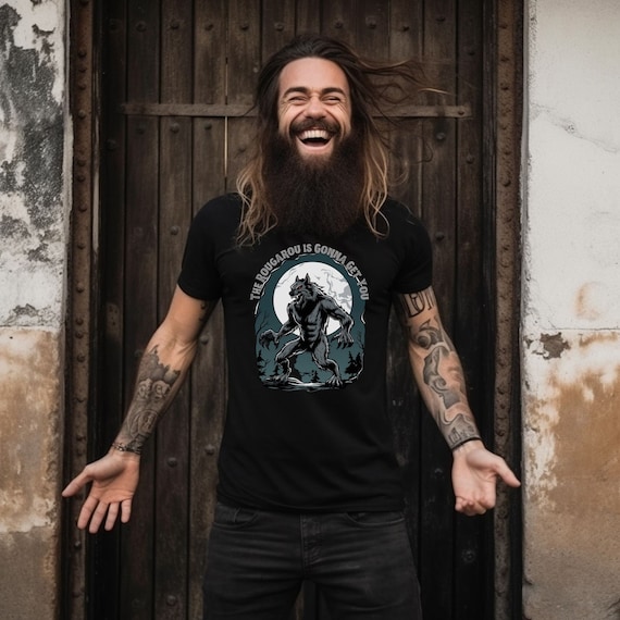 Rougarou Werewolf Shirt, Louisiana Legend Tee, Full Moon Wolf Apparel