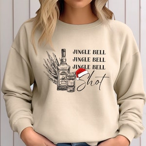Christmas Sweatshirt Festive Christmas Party Shirt Fun Shirt for Tequila Lovers Holiday Season Tequila Shot Shirt Christmas Bartender Shirt