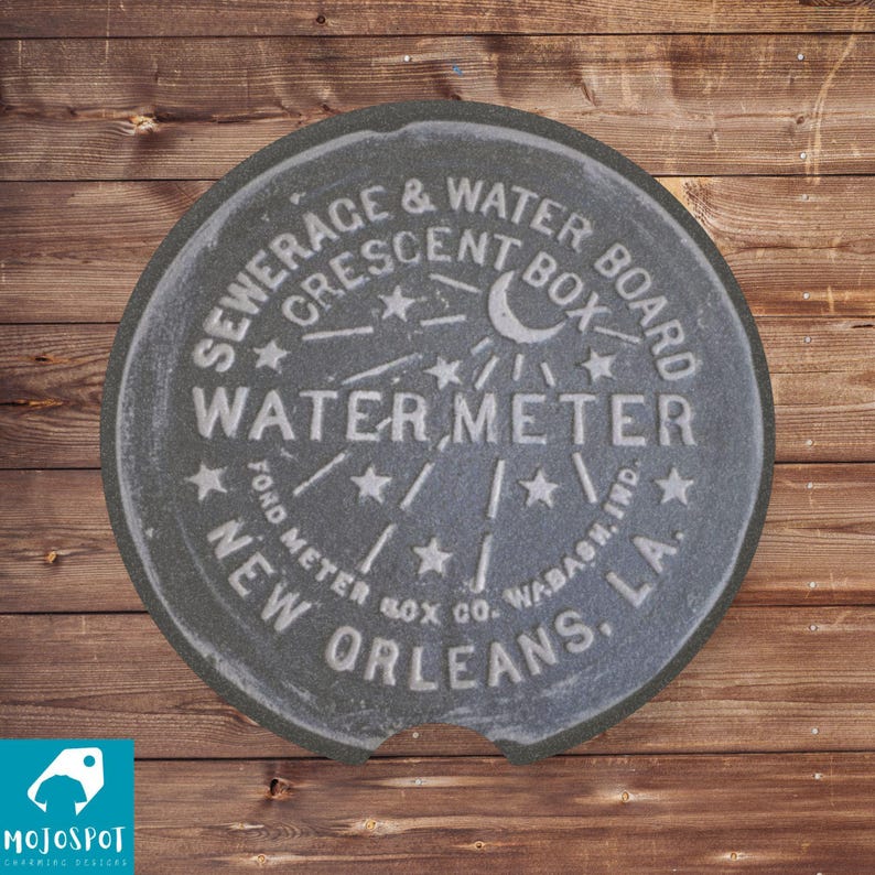 Sous-verres de voiture La Nouvelle-Orléans, Décoration de voiture pour couvercle de compteur d'eau, Dessous de verre en pierre ollaire absorbante, Décoration de véhicule 1pc