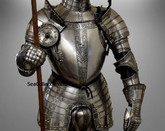 Crusader Combat Full Body Wearable Medieval Suit Armor Medieval Knight Suit Of Armor Christmas Gifts Anniversary ,Halloween Gifts