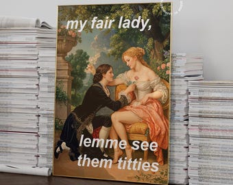 Sapphic Renaissance Art Print: Lesbian Vintage Queer Wall Art