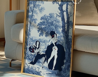 Sapphic Rococo Painter Print: Queer Lesbian Wall Art