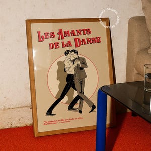 Les Amants De La Danse Vintage Gay Print - Gay Art Poster, Queer Retro Print, LGBTQIA+ Art, French Gay Wall Art, Retro Queer Gay Poster